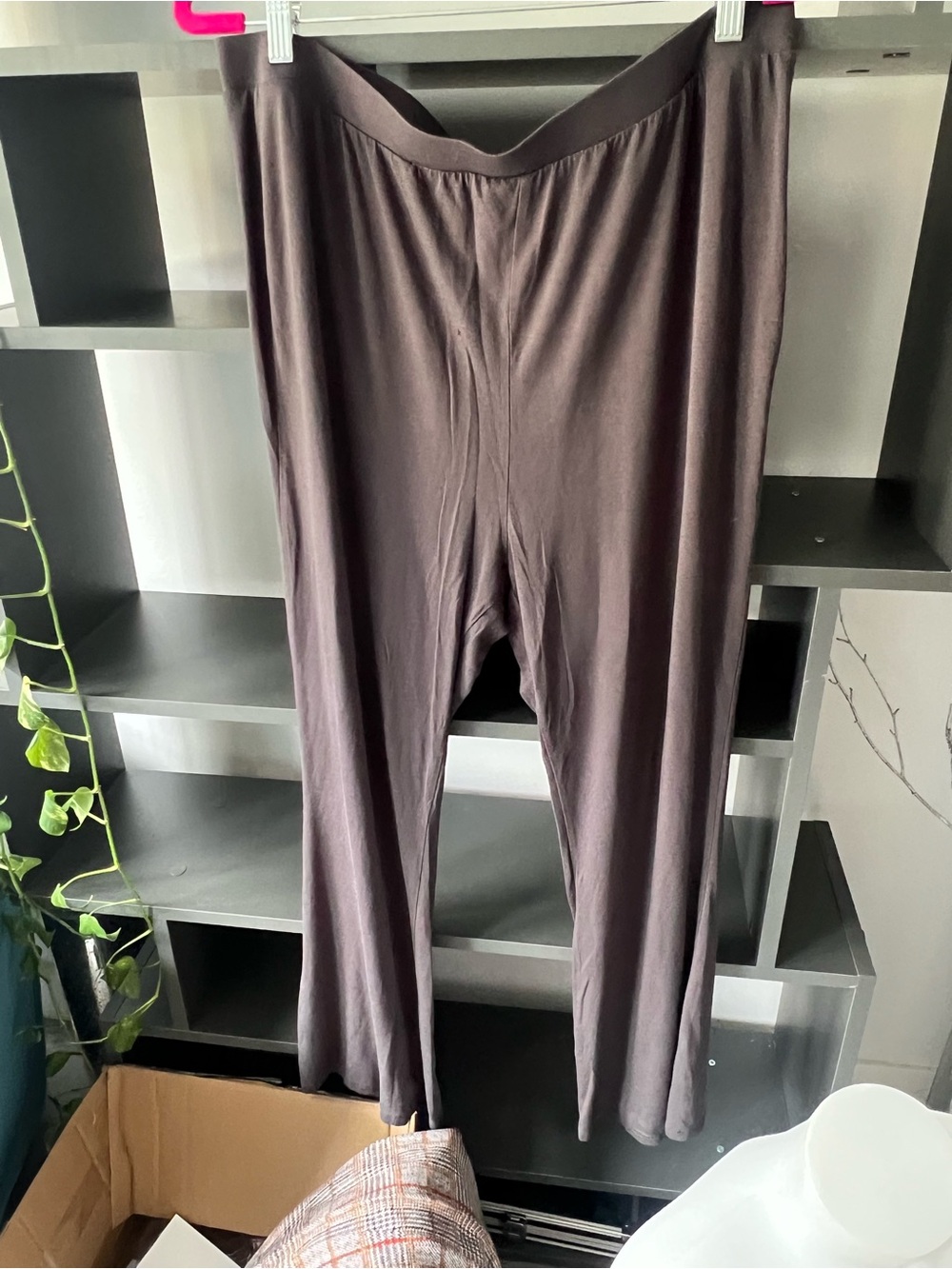 Joe Fresh Silky Wrap-Front Lounge Set in Charcoal - Picture 3 of 7